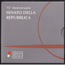2023 -  5 Euro Argento ITALIA 75° Prima Seduta del Senato Colorata Proof